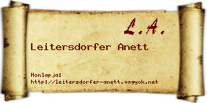 Leitersdorfer Anett névjegykártya